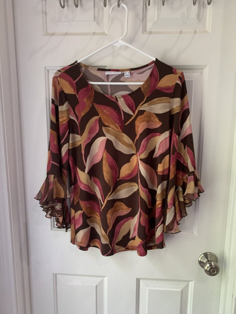 Susan Graver Floral Top Sz XS